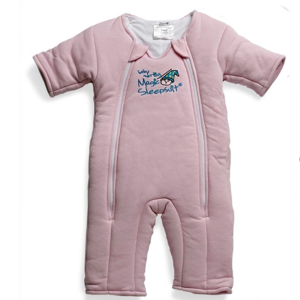 Baby Merlin Pink Cotton Magic Sleepsuit - small
